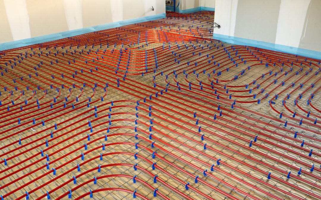 radiant heating pipes in residential home